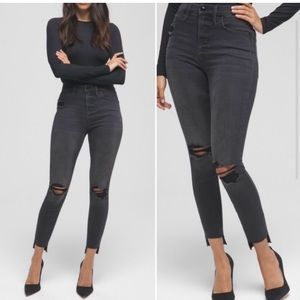 Good American Good High Waist Crop Skinny Jeans Size 6/28